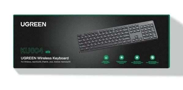 Bàn phím không dây 2.4Ghz chống nước 104 phím Ugreen 90250 cao cấp — ảnh 2