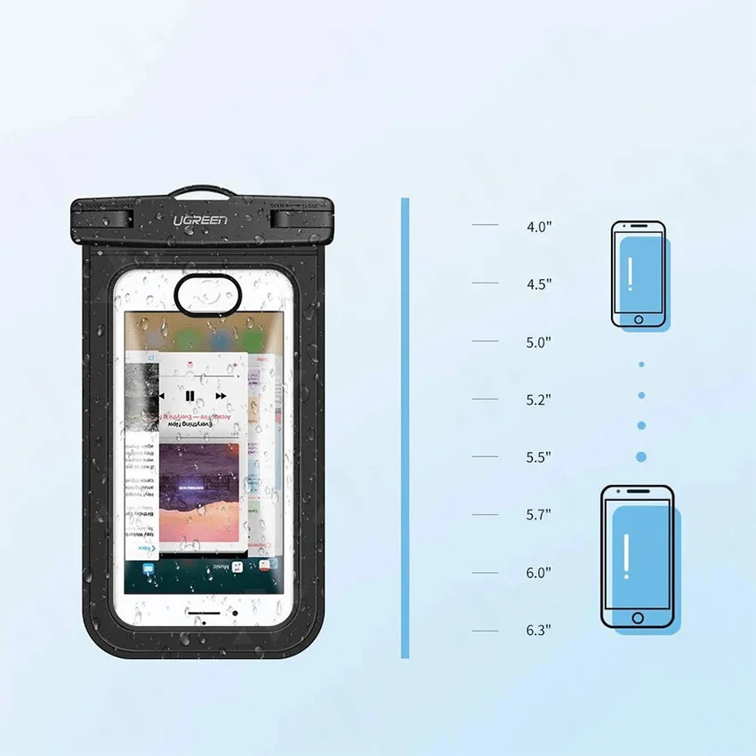 Bao đựng điện thoại chống nước chất liệu nhựa trong suốt Ugreen (50919)