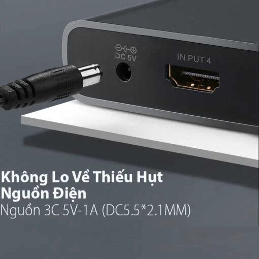 Bộ chia, gộp tín hiệu HDMI 2.0 Matrix 4 vào 2 ra hỗ trợ Audio Optical+3.5mm Ugreen (70435) — ảnh 4