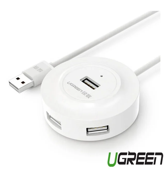 Bộ chia Hub USB 2.0 4 cổng màu trắng 1M Ugreen (20270)