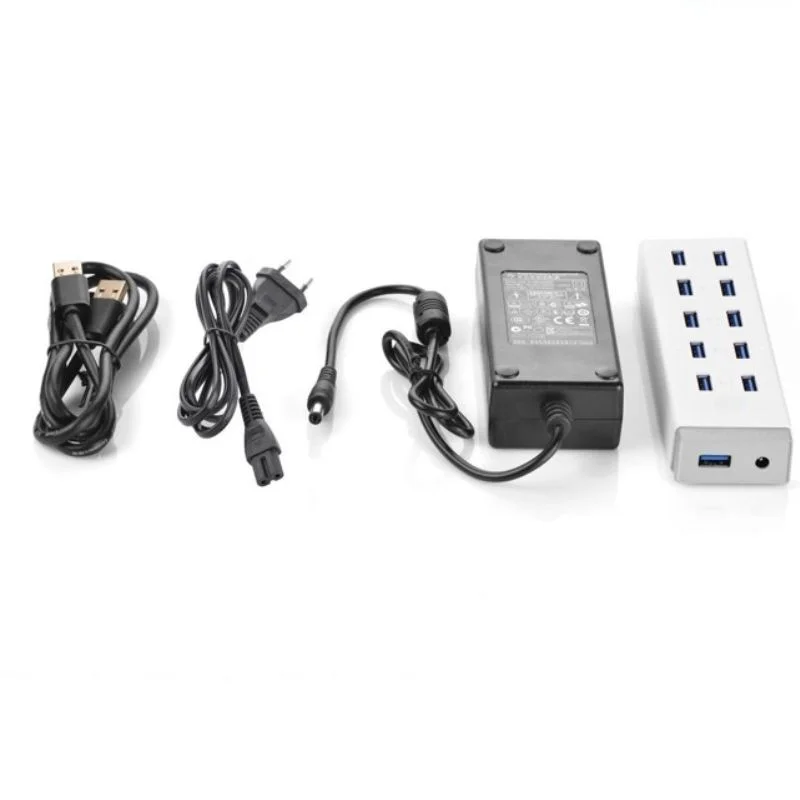 Bộ chia Hub USB 3.0 10 cổng kèm nguồn ngoài 12V tích hợp BC1.2 Ugreen (20297) — ảnh 3