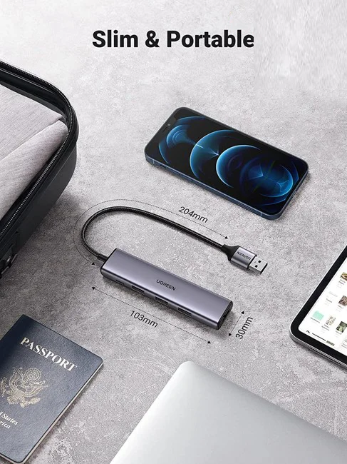 Bộ chia Hub USB 3.0 4 cổng màu đen Ugreen (20805) — ảnh 3
