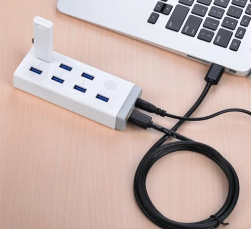 Bộ chia Hub USB 3.0 7 cổng kèm nguồn ngoài 12V tích hợp BC1.2 Ugreen (20296) — ảnh 7