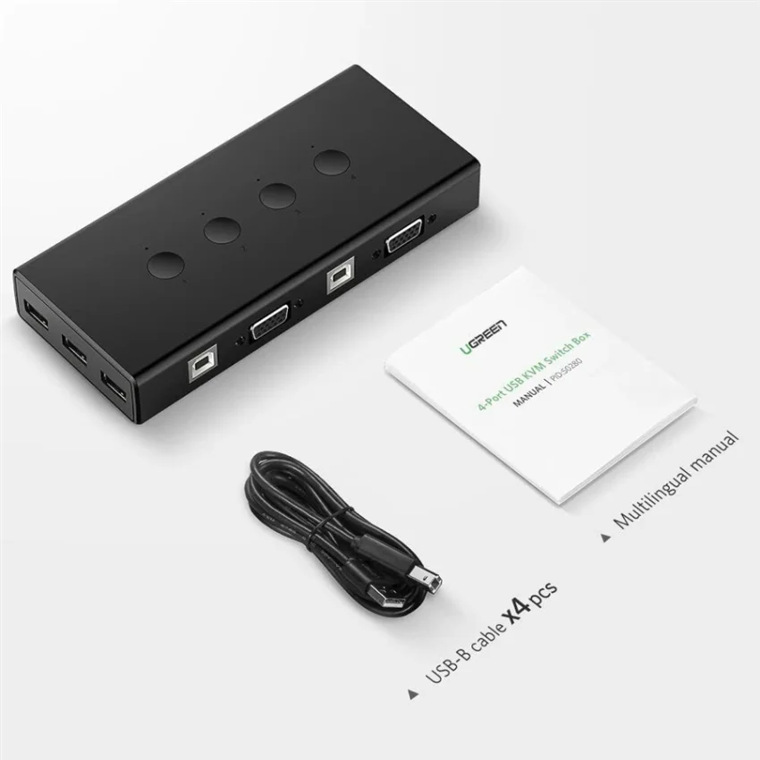 Bộ Chia Hub USB 4 Vào 1 Ra KVM Ugreen (50280) — ảnh 3
