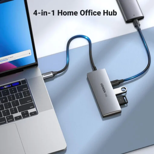 Bộ chia Hub USB-C ra 2 cổng USB 3.1 và 2 cổng USB-C màu đen Ugreen (30758) — ảnh 16