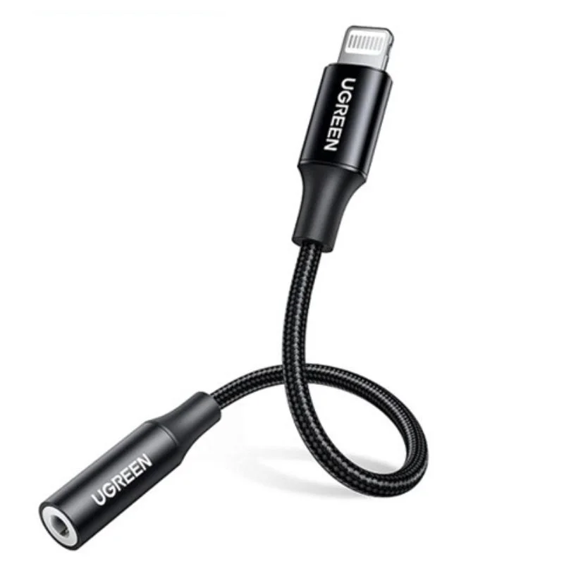 Bộ chuyển đổi có chipset lightning sang 3.5mm dài 10cm màu ghi Ugreen (70860)