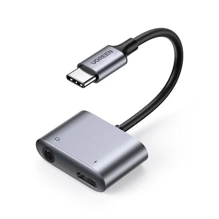 Bộ chuyển đổi có chipset USB-C sang 3.5mm dài 7cm Ugreen (60164)