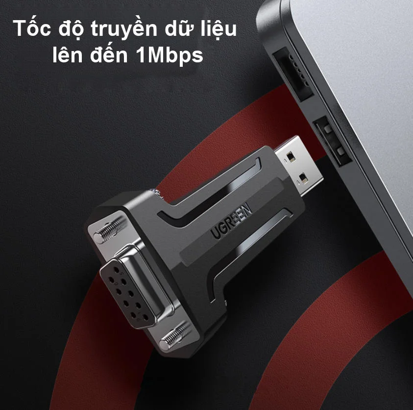 Bộ chuyển đổi có chipset USB sang COM RS232 Ugreen (80111)