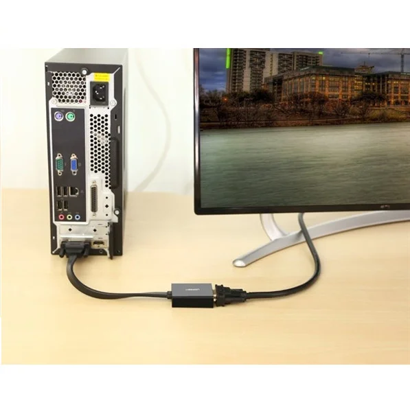 Bộ chuyển đổi DVI-D sang VGA active từ máy tính nối ra máy chiếu/màn hình Ugreen (40259)