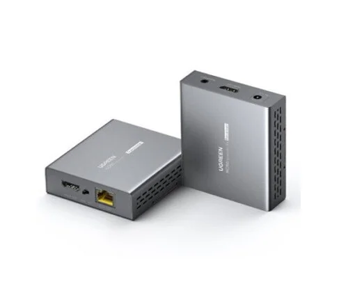 Bộ chuyển đổi HDMI 2.0 qua cáp mạng Cat5e, 6 màu đen hỗ trợ 4K kéo xa 50m Ugreen (10938)