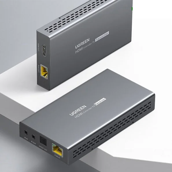 Bộ chuyển đổi HDMI 2.0 qua cáp mạng CAT5e, 6 màu ghi hỗ trợ 120-360m Ugreen (10939) — ảnh 3