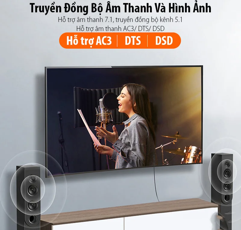 Bộ chuyển đổi HDMI qua cáp mạng Cat5,6 (70m) hỗ trợ 1080p Ugreen (20519) — ảnh 5