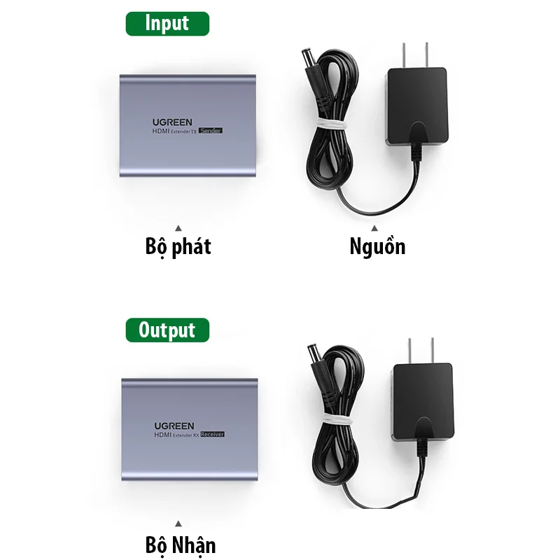 Bộ chuyển đổi HDMI qua cáp mạng Cat5,6 (70m) hỗ trợ 1080p Ugreen (20519) — ảnh 6