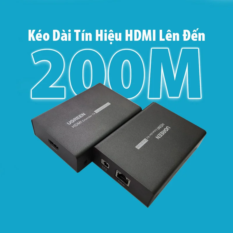 Bộ chuyển đổi HDMI ra dây mạng Cat5e/6 bộ nhận Ugreen (80962)