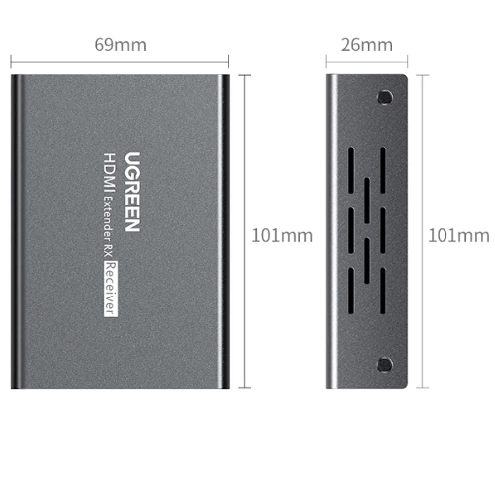 Bộ chuyển đổi HDMI ra dây mạng Cat5e/6 bộ nhận Ugreen (80962)