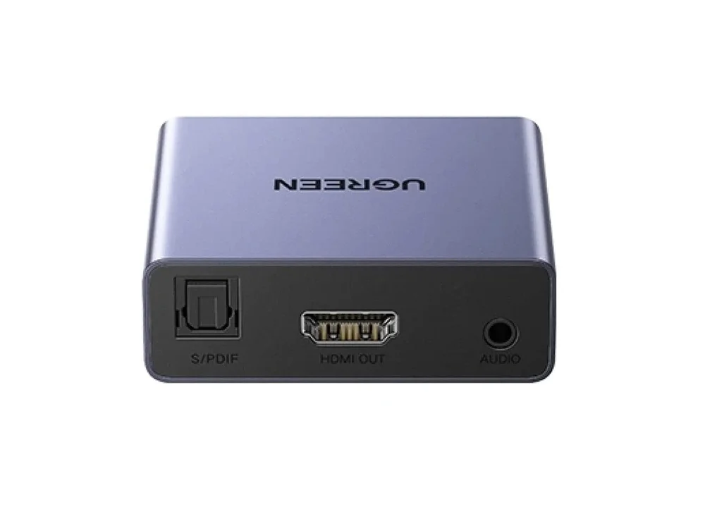 Bộ chuyển đổi HDMI sang HDMI + Quang + 3.5mm vỏ nhôm màu đen Ugreen (60649)