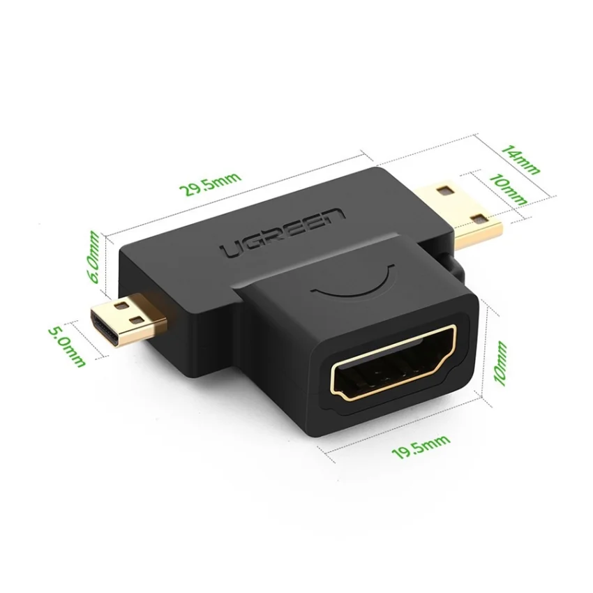 Bộ chuyển đổi HDMI sang Mini HDMI và Micro HDMI Ugreen (20144)