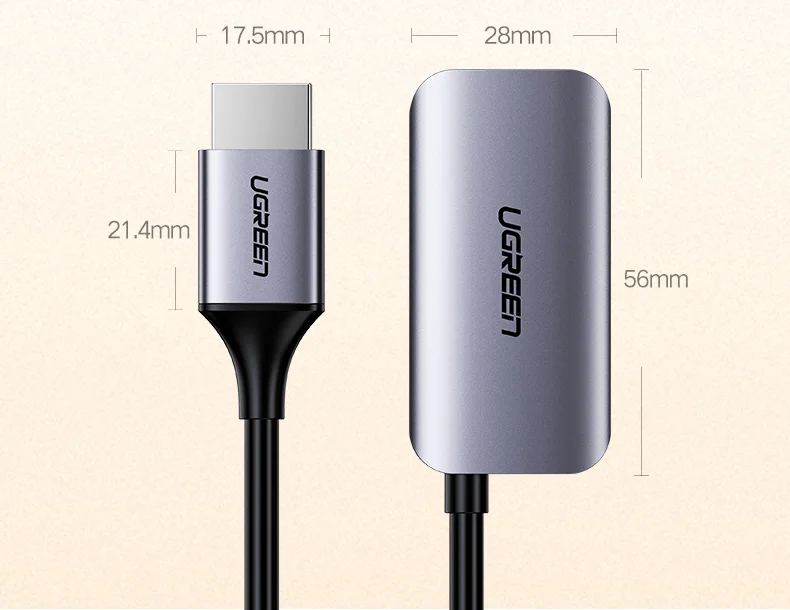 Bộ chuyển đổi HDMI sang miniDP hỗ trợ 4k màu xám Ugreen (60352) — ảnh 2