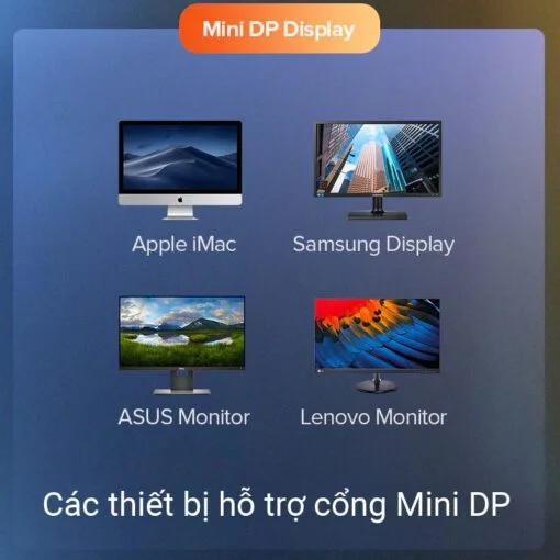 Bộ chuyển đổi HDMI sang miniDP hỗ trợ 4k màu xám Ugreen (60352) — ảnh 6
