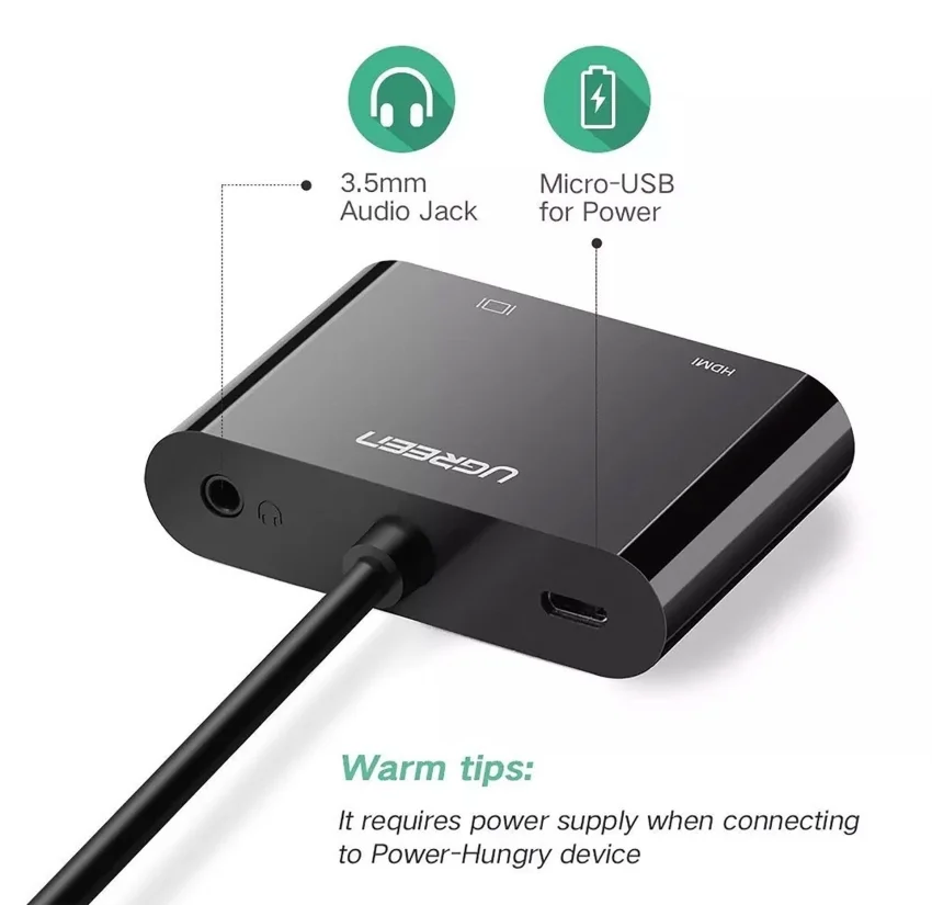 Bộ chuyển đổi HDMI sang VGA+ HDMI Ugreen (40744) — ảnh 2
