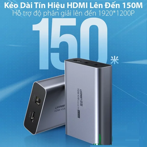 Bộ chuyển đổi KVM qua dây mạng 150m Ugreen (70438) — ảnh 5
