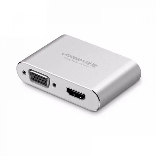 Bộ chuyển đổi lighting sang HDMI và VGA màu bạc Ugreen ( 30522)