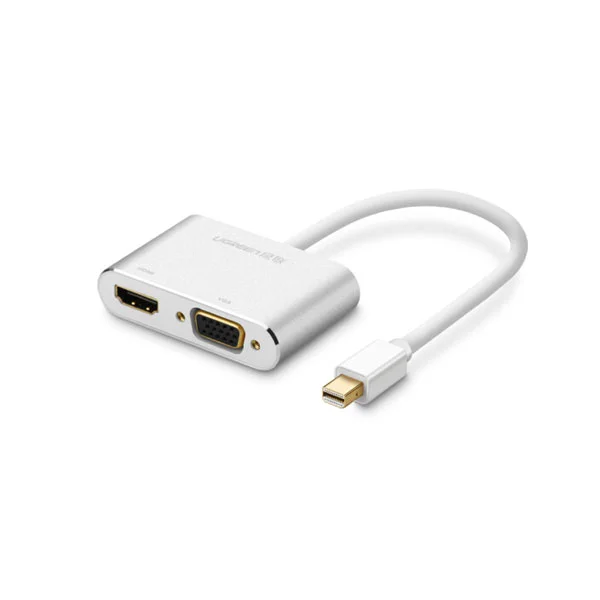 Bộ chuyển đổi Mini DisplayPort sang HDMI/VGA, màu bạc, dài 25CM Ugreen (20421)