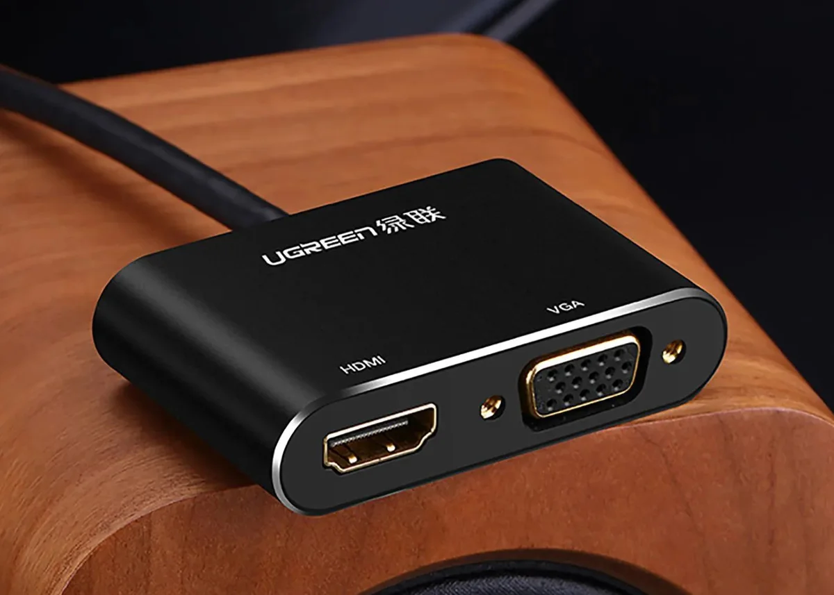 Bộ chuyển đổi Mini DisplayPort sang HDMI/VGA, màu đen, dài 25CM Ugreen (20422)