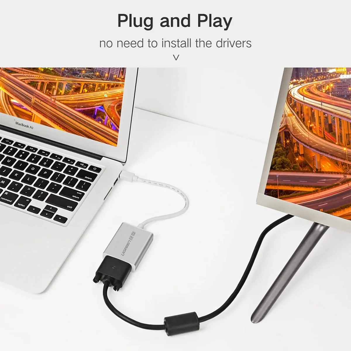 Bộ chuyển đổi mini Displayport sang VGA vỏ nhôm Ugreen (10403)