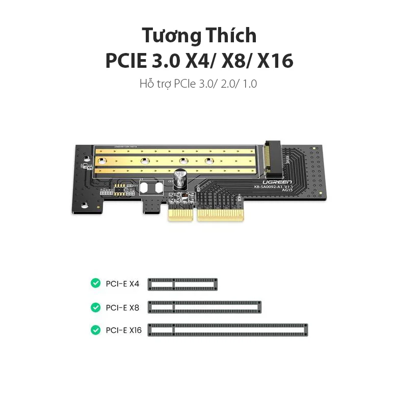 Bộ chuyển đổi PCI express sang cổng M.2 NVME Ugreen (70503) — ảnh 2