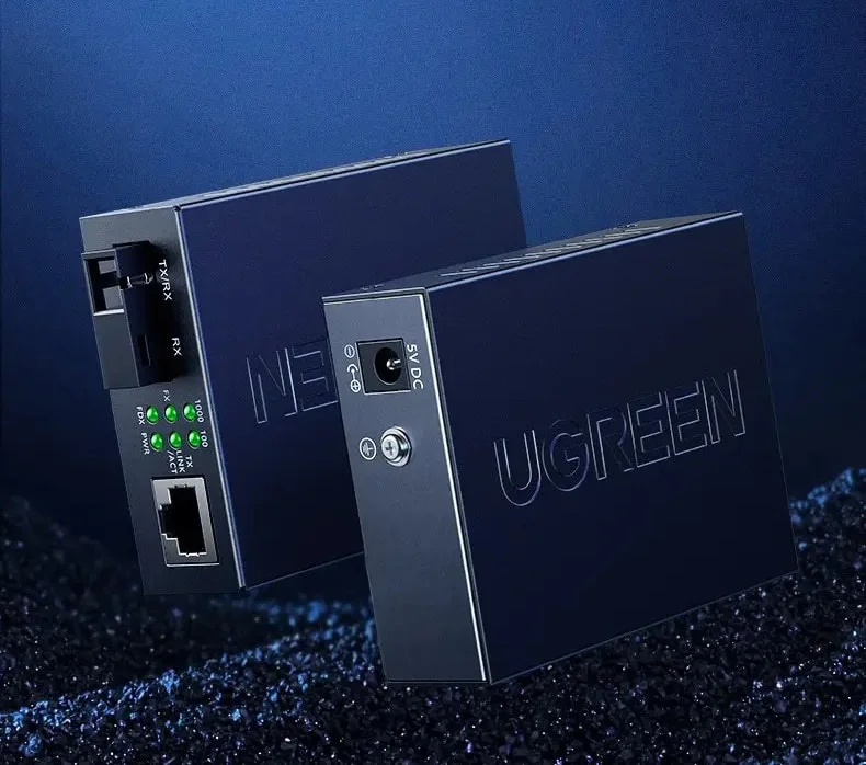 Bộ chuyển đổi RJ45 có chipset qua cáp quang gồm truyền, nhận Ugreen (80170) — ảnh 7