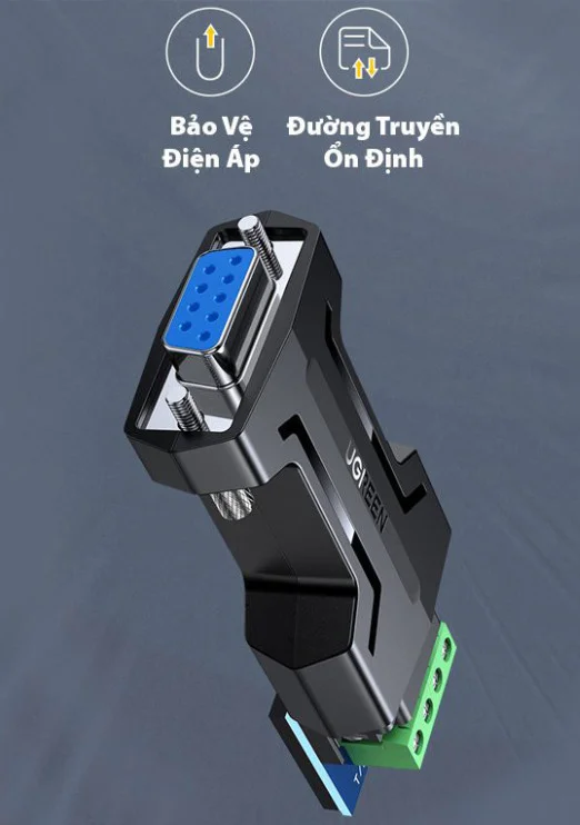 Bộ chuyển đổi RS232 sang RS485 cho dây COM có chip Ugreen (80110)