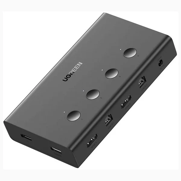 Bộ Chuyển Đổi Ugreen KVM 4 Vào 1 Ra Màu Đen Ugreen (70439)