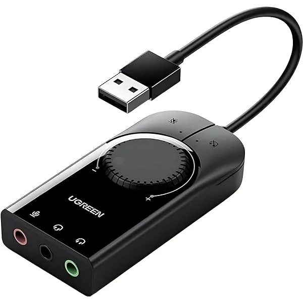 Bộ chuyển đổi USB 2.0 ra âm thanh 3.5mm (1mic +2 tai nghe) Ugreen (40964)