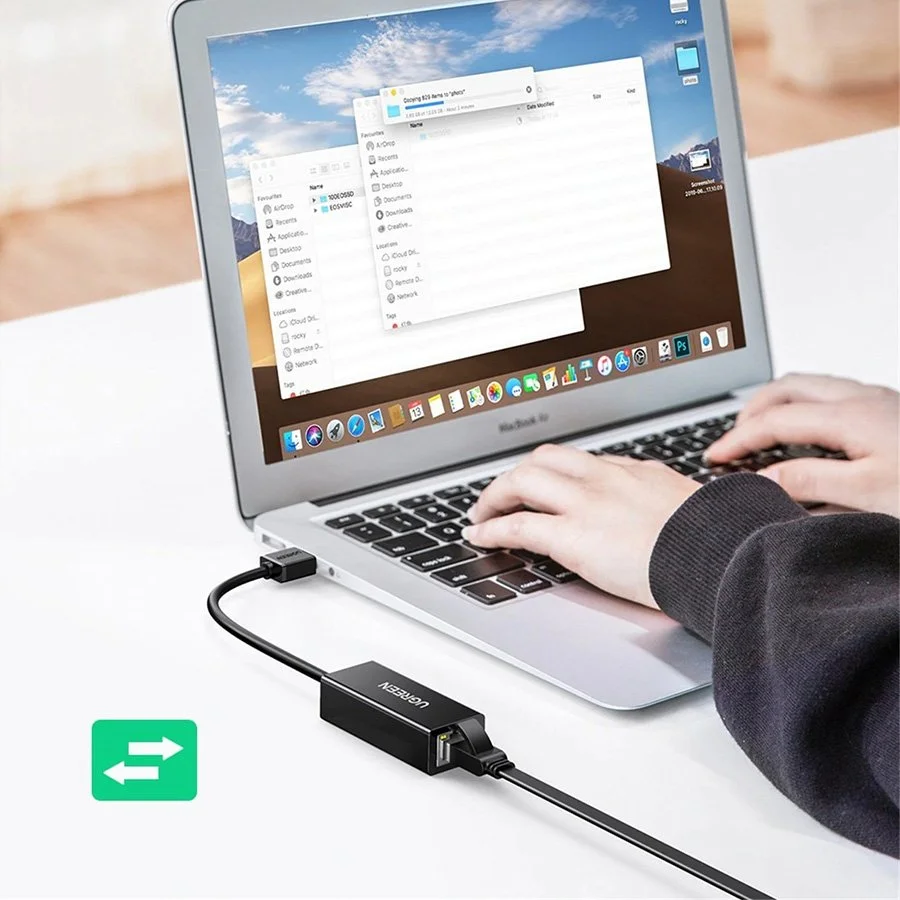 Bộ chuyển đổi USB 2.0 sang cổng mạng 10/100 Mbps Network Adapter, vỏ ABS Ugreen (20254)