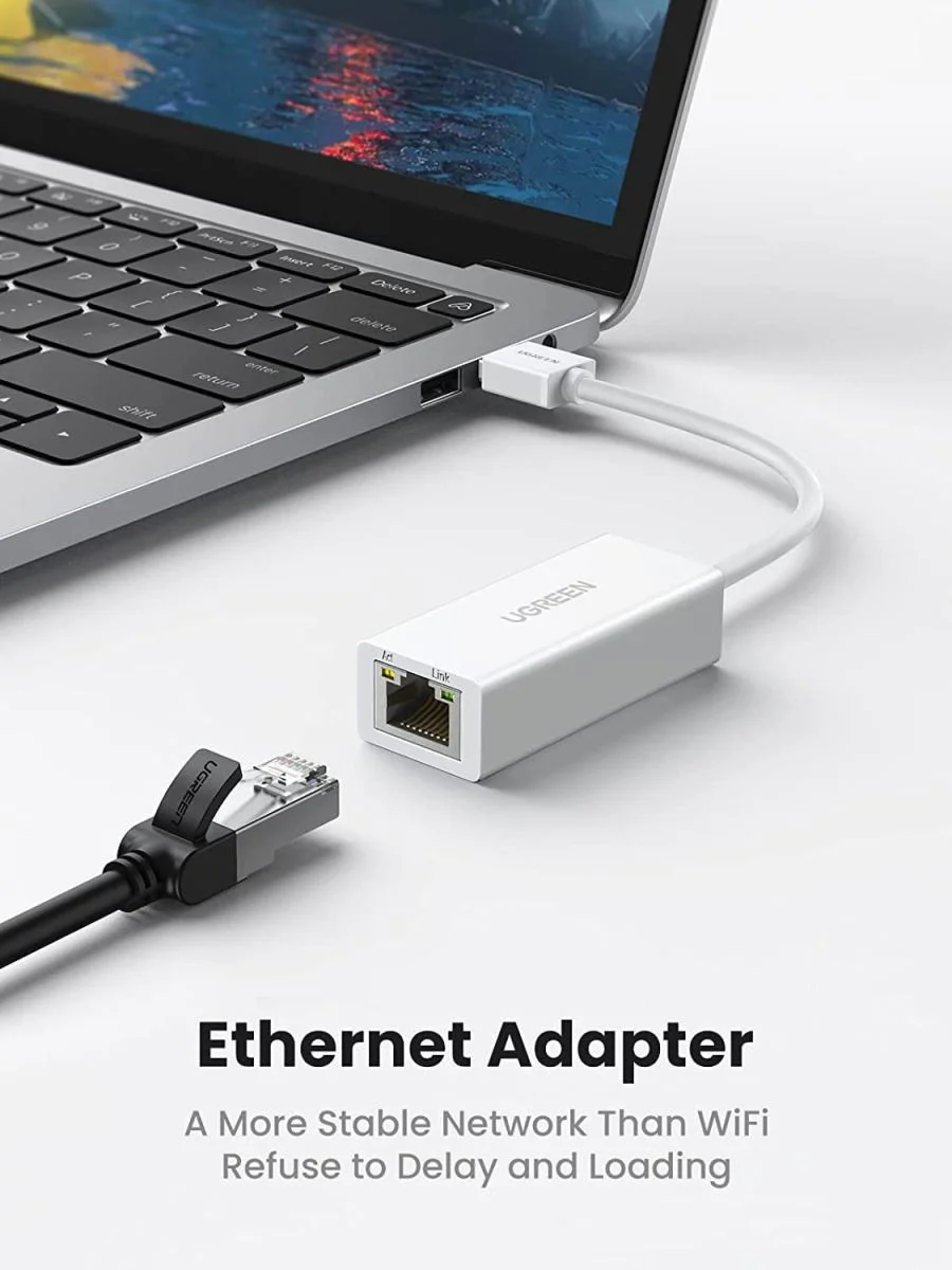 Bộ chuyển đổi USB 3.0 Giga Lan Card, vỏ ABS trắng Ugreen (20255)
