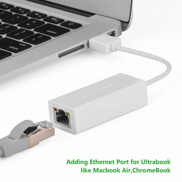 Bộ chuyển đổi USB 3.0 Giga Lan Card, vỏ ABS trắng Ugreen (20255)