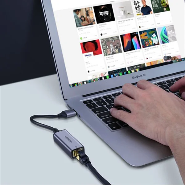 Bộ chuyển đổi USB 3.0 Gigabit Ethernet màu xám Ugreen (50922)