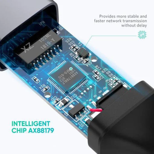 Bộ chuyển đổi USB 3.0 Gigabit Ethernet màu xám Ugreen (50922)