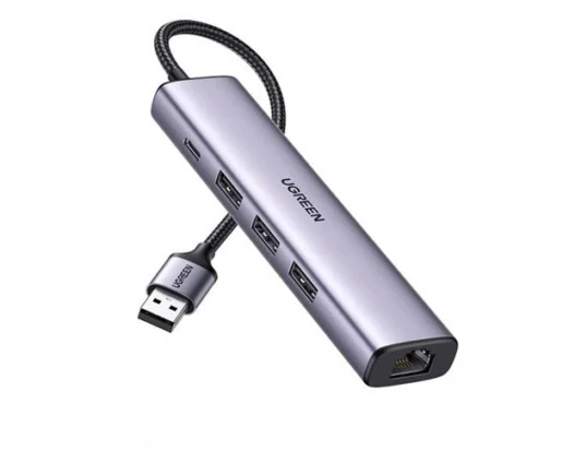 Bộ chuyển đổi USB 3.0 sang 3*USB 3.0, RJ45 Ugreen (60554)