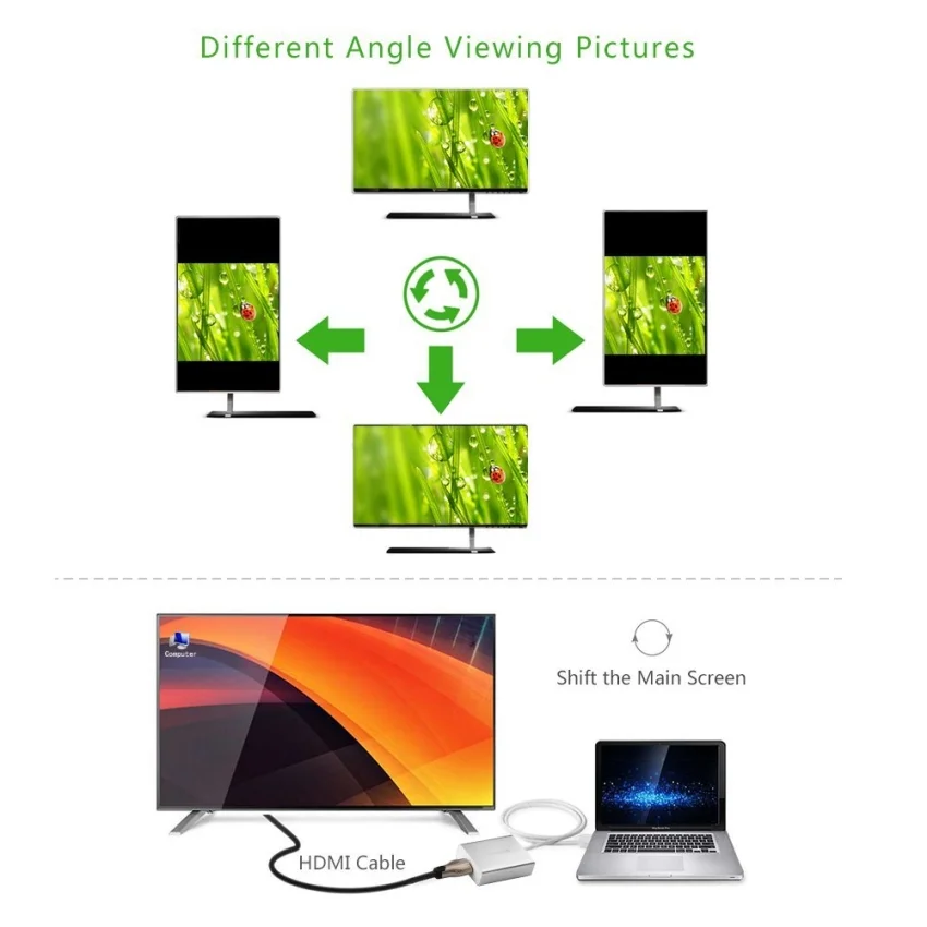 Bộ chuyển đổi USB 3.0 sang HDMI màu bạc Ugreen (40229) — ảnh 3
