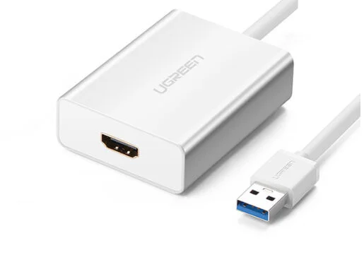 Bộ chuyển đổi USB 3.0 sang HDMI màu bạc Ugreen (40229)
