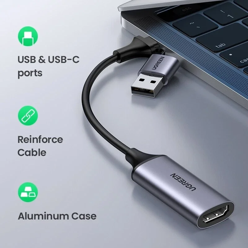 Bộ chuyển đổi USB-C có chipset ghi hình từ cổng HDMI Ugreen (40189)