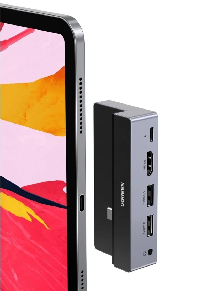 Bộ chuyển đổi USB-C sang 2*USB 3.0+HDMI+3.5mm Ugreen (70688) — ảnh 2