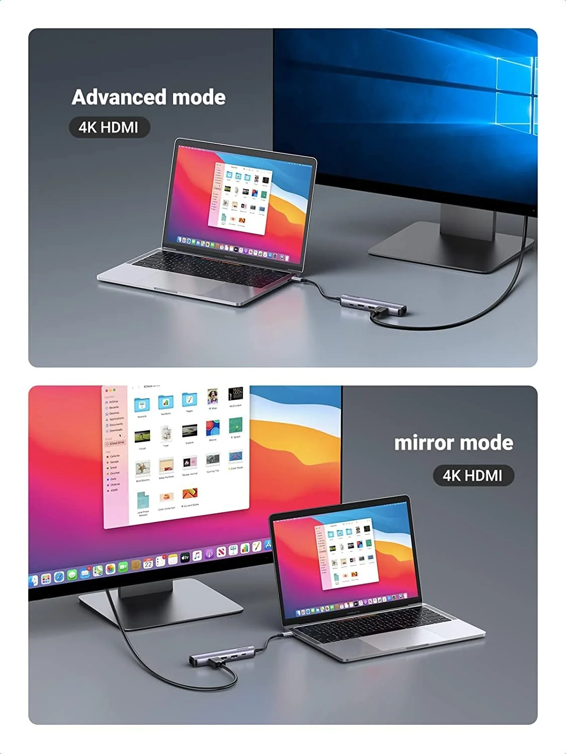 Bộ chuyển đổi USB-C sang 2*USB 3.0+HDMI+RJ45+PD Ugreen (10919)