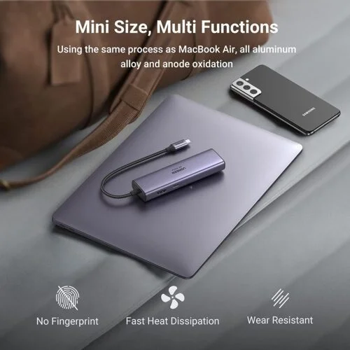 Bô chuyển đổi USB-C sang 2*USB 3.0+HDMI RJ45, SD TF và PD hỗ trợ 4K Ugreen (60515) — ảnh 5