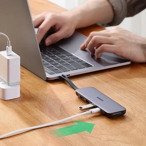 Bộ chuyển đổi USB-C sang 2*USB 3.0+HDMI+RJ45 Ugreen (70508) — ảnh 5