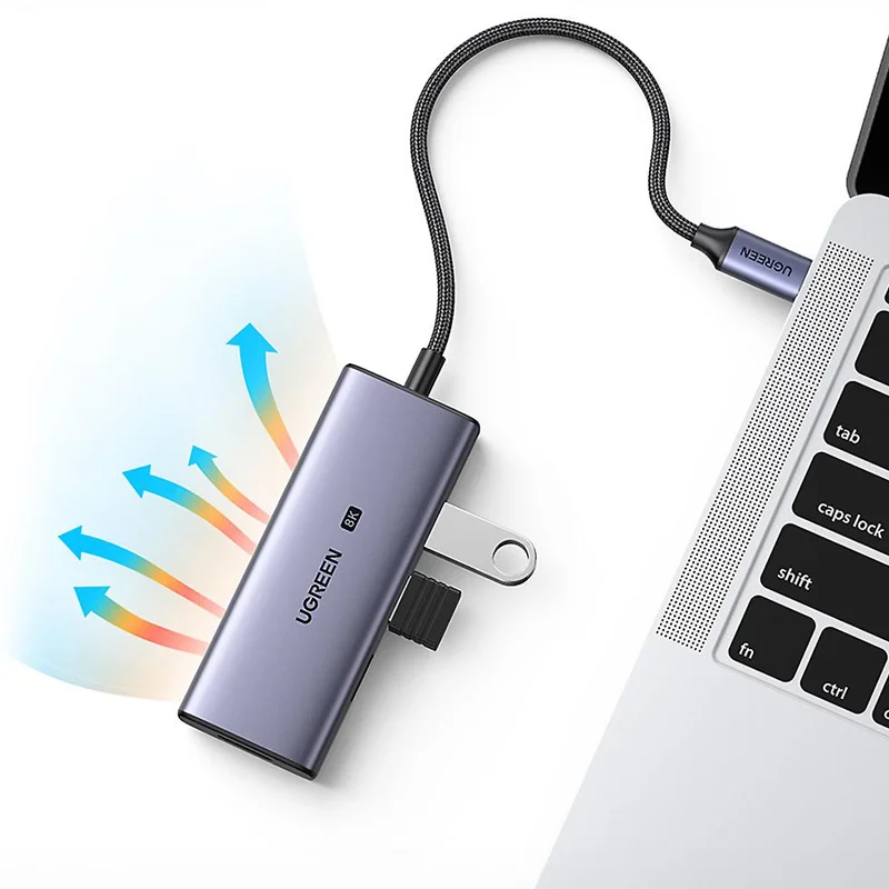 Bộ chuyển đổi USB -C sang 3*USB 3.0 + HDMI hỗ trợ 8K Ugreen (50629) — ảnh 4