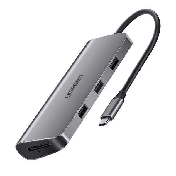 Bộ chuyển đổi USB-C sang 3*USB 3.0+HDMI+RJ45+SD&TF Ugreen (40873) — ảnh 2