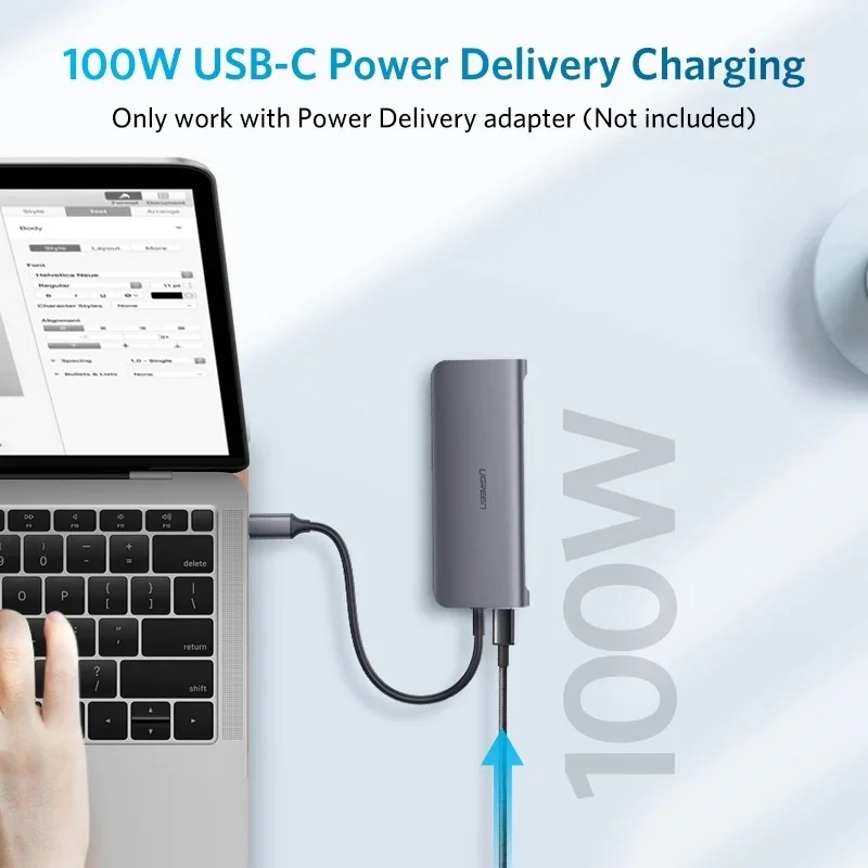 Bộ chuyển đổi USB-C sang 3*USB 3.0+HDMI+RJ45+SD&TF Ugreen (70490) — ảnh 5